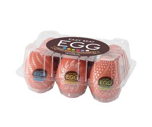 TENGA EGG HARD jetable, usage unique, super extensible, 6 paquets, masturbateurs masculins, marron