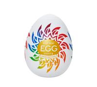 TENGA Egg Pride Hard Disposable, One Time Use, Super Stretchable Male Masturbator Sleeve, Shiny II Pride Edition