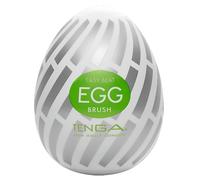 Tenga Masturbateur Egg Brush - œuf texturé silicone blanc - usage unique 1 pièce