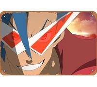 Tengen Toppa Gurren Lagann, Kamina (Tengen Toppa Gurren Lagann) Affiche décorative murale rétro en métal 20,3 x 30,5 cm