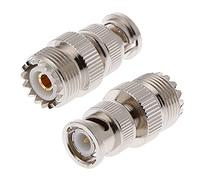 TengKo BNC Mâle à UHF Femelle SO-239 SO239 Adaptateur Connecteur RF Coaxial Coaxial Adaptateur pour Antenne Câble Coaxial Radio Scanner (2 Pack)