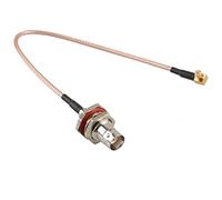 TengKo Mini Adattatore per Cavo Coassiale RG316, 0,5ft BNC Femmina a MCX Maschio Connettore ad Angolo Retto Mini Adattatore per Montaggio