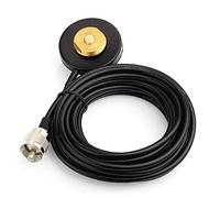 TengKo NMO Mount Base magnétique Câble d'antenne 16 Pieds Toit ou Coffre pour radios Mobiles Connecteur PL259 pour Yaesu Kenwood Vertex Icom Mobile Radios (Noir)