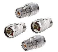 TengKo RF Coaxial Adaptateur Coaxial N Mâle à UHF Femelle SO-239 Adaptateur Coaxial pour Répéteur d'Antenne Wi-FI Câble d'Extension de Signal Radio (4 Pack)