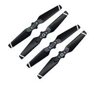 Tenglang 4 pièces hélices pour DJI Spark Drone 4730F accessoires pliants lames pièces de rechange accessoire de remplacement CW CCW, aile à dégagement rapide (Noir + bord blanc)