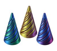 TENGMEIHUIO 3 pièces Spiral Cone Fidget Spiral Cone Pyramides 3D IMPRIMÉ Impossible Cone adapté aux Adultes pour Les familles Les Bureaux Les écoles et Les Voyages Cadeaux Souvenirs (A)