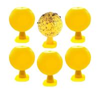 TENGMEIHUIO 6pcs Piège à Mouche des Fruits Mouches de Fruits s Boules Boule De Piège à Mouches Suspendue pour Pots de Fleurs balcons Cours vergers Cuisine Mouches deFruits Fourmis (Yellow)