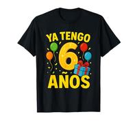 Tengo 6 Años Diseño Festivo Cumpleaños Infantil en Espagnol T-Shirt