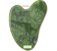 TENGRI® Pierre Gua Sha - Rouleau de massage en jade naturel - Guasha en pierre de jade - Massage du visage pour gonflement des yeux - Raffermissement de la peau du visage - Pierre Gua Sha Original