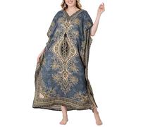 Tengru Lifestyle Kimono maxi pour femme Caftan africain Dashiki, grande taille, pour toutes les occasions, Tl-gm-gris, taille unique