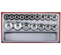 Teng Tools Jeu de clés à douille 03570256 / TT12176 – Lot de 17 douilles métriques 1,27 cm