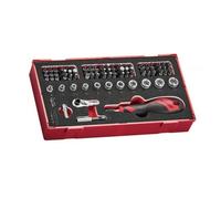 Set douilles et embouts Foam1 tray 1/4 Plat- ROB- PZ- PH- TPX- TX- GR 78 pièces Teng Tools TEAMDQ78