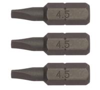 Tengtools - Embouts plats de 25 mm avec verre 1/4" hex 0,6 x 4,5 mm