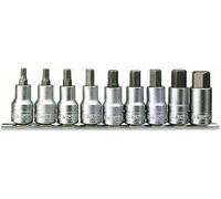 Tengtools M1212 Set de 9 courts embouts sur douilles - 1/2