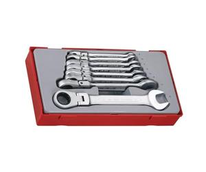 Tengtools TT6508RF Jeu de 8 clés mixtes à cliquet articulé métriques