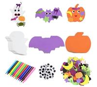 TENGWA Activite Manuelle Halloween Enfant 12 Pièces Formes Multiples Feutrine Bricolage Créatif Decoration Halloween Convient pour Les Loisirs Créatifs Des Enfants Les Cadeaux d'Anniversaire