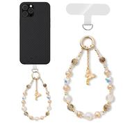 TENGWA Chaîne de Téléphone 15cm Papillon Rose Portable Poignet Court avec Clip de Cordon Dragonne de Lanière de Téléphone Divers Téléphones Portables Cadeaux pour Femmes