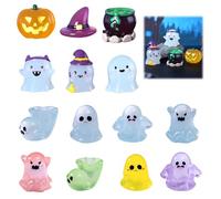TENGWA Lumineux Mini Figurine 14 Pièces Formes Variées Miniature Décoration d'halloween Convient aux Aquariums Jardins Miniatures et Maisons de Poupées