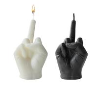 TENGWA Middle Finger Candle 2 Pièces Bougies en Forme de Farce Aromathérapie 9 cm Bougie Doigt Sculpté à Main Décoration Intérieure Idéal pour un Bureau Pendaison de Crémaillère Ou un Anniversaire