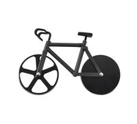 TENGWA Pizza Party Couteau Motif Vélo Objet Insolite Roulettes à Pizza Revêtement Antiadhésif Noir Gadget Cuisine Lavable en Machine Cadeau Original Convient pour Crêpes Pâtisseries