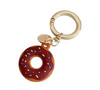 TENGWA Silicone Porte Cle Marron 3,5 * 10cm Coque Résistant aux Rayures et aux Chocs Compatible Tag Protection Lavable sans Danger pour Les Enfants Animaux Bagages Sacs