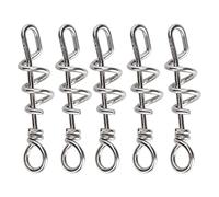 TengXiCLP 5 pièces de Boucle de Bague de Pied en Acier Inoxydable pour Perroquet, Bague de Pied Anti-évasion pour Petits et Moyens Oiseaux, Longe de Dressage pour Animaux Durable et (Petite)