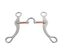 TengXiCLP Anneau lâche épais en Acier Inoxydable avec Rouleau buccal pour Cheval, Embouchure en Fer Doux, Mors Anti-Rouille Non Toxique pour l’équitation, idéal pour l’entraînement des Jeune