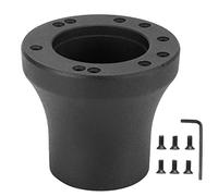 TengXiCLP Base d'adaptateur de moyeu de Volant 5/6 Trous, connecteur de Volant pour DS Club Car 1984 modèles de Chariot de, Base de Volant en Aluminium avec clé et vis de réglage, (B (Noir))