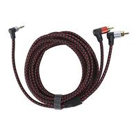 TengXiCLP Câble audio 90° 3,5 mm mâle vers 2RCA mâle, câble de microphone stéréo avec gaine en ABS, son haute fidélité pour lecteur DVD, haut-parleur, ordinateur et appareils multimédias (Hmm)