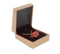 TengXiCLP Collier plaqué or rose avec pendentif rose plaqué or 24 carats, accessoire de mode délicat, idéal pour les femmes lors d'occasions spéciales, véritable pétale de rose, chaîne en