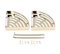 TengXiCLP Corner Shower Shelves, Wall Mounted Stainless Steel Bathroom Organizer, Triangular Storage Shelf with Rustproof 304 Steel, Space Saving Design for Shower Toilet Dorm Kitchen (Double Couche)