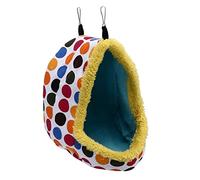 TengXiCLP Lit de Grotte pour Hamster pour Animaux de Compagnie, Maison pour Petits Animaux, lit de Cage Portable Pliable en Peluche Douce avec Crochets, nid de Couchage Chaud et Confortable