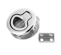 TengXiCLP Loquet Marin à Tirette encastrée en Acier Inoxydable 316, Serrure de Porte pour Couverture de Pont de Bateau avec poignée encastrée, quincaillerie d’Installation encastrée