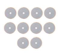 TengXiCLP Lot de 10 disques abrasifs diamantés de 7,6 cm, 300 mailles, tampons de polissage pour marbre, béton, pierres, outil de polissage humide ou sec avec plaque de support pour granit,
