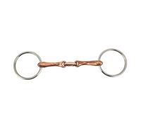 TengXiCLP Mors de Filet à Bouche de Cheval de 135 mm, Filet à Anneau lâche pour Chevaux, Anneau en Acier Inoxydable avec Conception articulée en cuivre, Aide antirouille pour Les Courses de