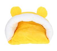 TengXiCLP Niche épaissie en Coton pour Hamster, lit de Sommeil pour Petits Animaux de Compagnie, Joli abri en Flanelle pour Hamster, écureuil Volant et écureuil, avec intérieur Douillet et c (Jaune)