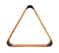 TengXiCLP Porte-Billes de Billard en Forme de Triangle, Support pour Boules de Pool destiné aux Jeux Britanniques et américains de 9 Boules, en Bois de pin Massif avec tête Noire de 57,2 mm,