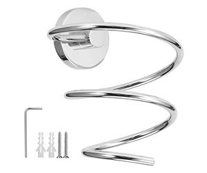 TengXiCLP Support Mural pour sèche-Cheveux, Support de souffleur de Coiffure, Support de Rangement pour étagère de Salle de Bain en Acier Inoxydable, Installation dissimulée pour Petites