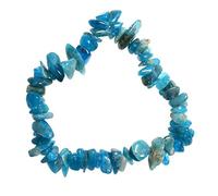 TENGXINGKEJI Bracelet Apatite Bleue, Bracelet Pierre Naturelle Lithotherapie Femme,Pierres et minéraux (Apatite)