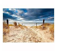 TengYuer DIY Bricolage Diamond Painting Kits, Paysage de plage 5D Peinture Diamant Artisanat Strass Point Croix Painting Kit Complet pour Adultes, Enfants, Décoration Intérieur Round Drill, 30x40cm