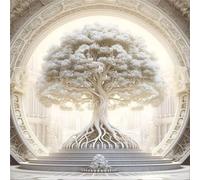 TengYuer Peinture Diamant Adulte, 5D DIY Diamond Painting Kit Complet Arbre de Vie Blanc Diamant Strass Point de Croix Cristal Painting pour Murale Décoration 50x50cm