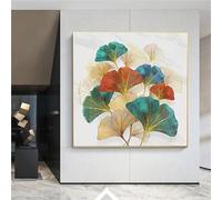 TengYuer Peinture Diamant Adulte, 5D DIY Diamond Painting Kit Complet Ginkgo Biloba Vert Diamant Strass Point de Croix Cristal Painting pour Murale Décoration 40x40cm