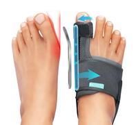 TENICORE 1 paire de corrections d'hallux valgus avec 2 écarteurs d'orteils en fer