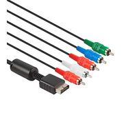 TENINYU Câble composant PS3 compatible avec PS2/PS3/PS3 Slim HDTV-READY TV HD Composant AV Câble 5 fils 1,8 m Noir