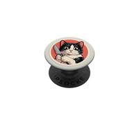 Tenir Un Petit Couteau pour Les Amoureux des Chats, Les propriétaires de Chats PopSockets PopGrip Adhésif