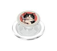 Tenir Un Petit Couteau pour Les Amoureux des Chats, Les propriétaires de Chats PopSockets PopGrip pour MagSafe