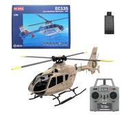 TENIREALX RC ERA C123 1/36 EC135 Hélicoptère RC 2,4 G 6 CH à rotor unique 6 axes Moteur sans balais avec retournement 3D et maintien d'altitude/décollage à une touche/flux optique, RTF pour adultes