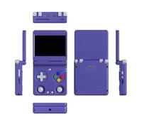 TENIREALX RG 34XXSP Console de jeu rétro Flip 64 Go + 128 Go Carte intégrée 8 000 jeux classiques, écran IPS 3.4, système Linux, 64 bits, portable à clapet pour adultes