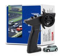 TENIREALX Turbo Racing Voiture de dérive télécommandée à l'échelle 1:76, voiture de course électrique 3CH RWD Mini véhicule télécommandé proportionnel complet RTR 2,4 GHz avec phares pour amateurs et