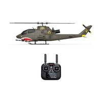 TENIREALX YU XIANG F112S AH-1 Cobra GPS Hélicoptère RC à l'échelle 1:40 9CH Flybarless Dual-Blade Avion Militaire Modèle d'avion avec deux moteurs sans balais, LiDAR Intelligent Vol Altitude Hold RTF